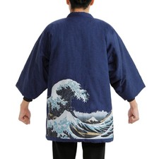 Kurume Hanten Winter Coat Original Print Padded Japan