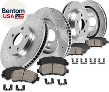 Front and Rear Brake Kit for Honda Pilot Ridgeline Drilled and Slotted Brake Rot