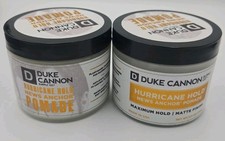 Lot of 2 Duke Cannon Hurricane Hold Pomade 4.6 oz Maximum Hold - Matte Finish