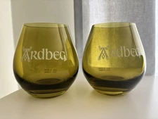 Pair Of ARDBEG Scotch Isle Of Islay Green Scotch Whiskey Glass