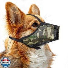 Pawfun Mesh Dog Muzzle, Breathable Soft Dog Muzzle with Reflectiv