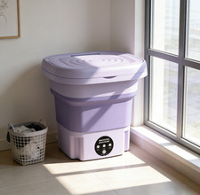 8L Foldable Washer Spin Dryer Portable Mini Washing Machine for Socks Underwear