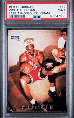 1994 UPPER DECK MJ RARE AIR GOLD HOLOGRAM #48 MICHAEL JORDAN PSA 9