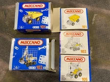 Vintage Meccano Sets 101 102 105 Made in France 1990 Open Boxes