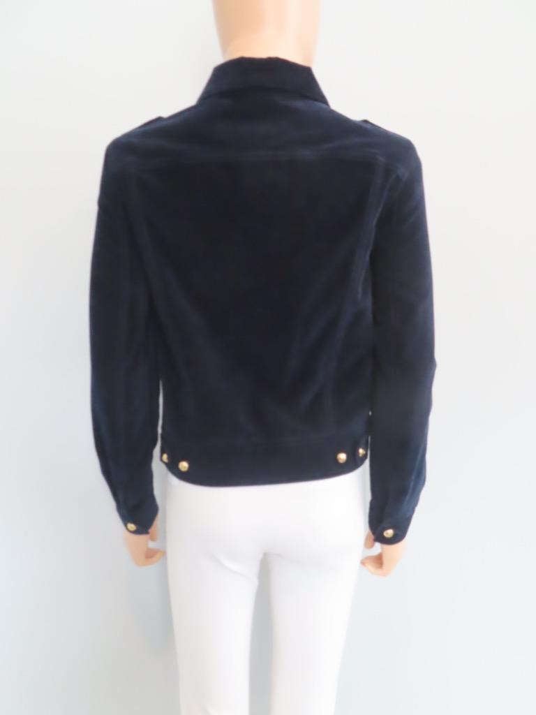 CELINE★素敵!Navy Velvet Military Jacket NWT CELINE Navy Velvet Military Jacket Size S | eBay
