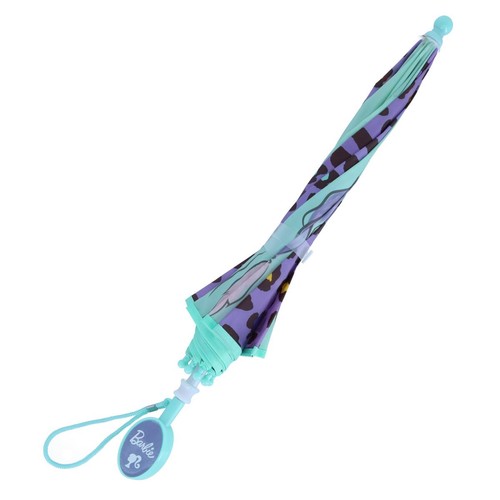 U.P.D., INC Girl's Mattel Barbie and Leopard Print Stick Umbrella - Picture 3 of 4