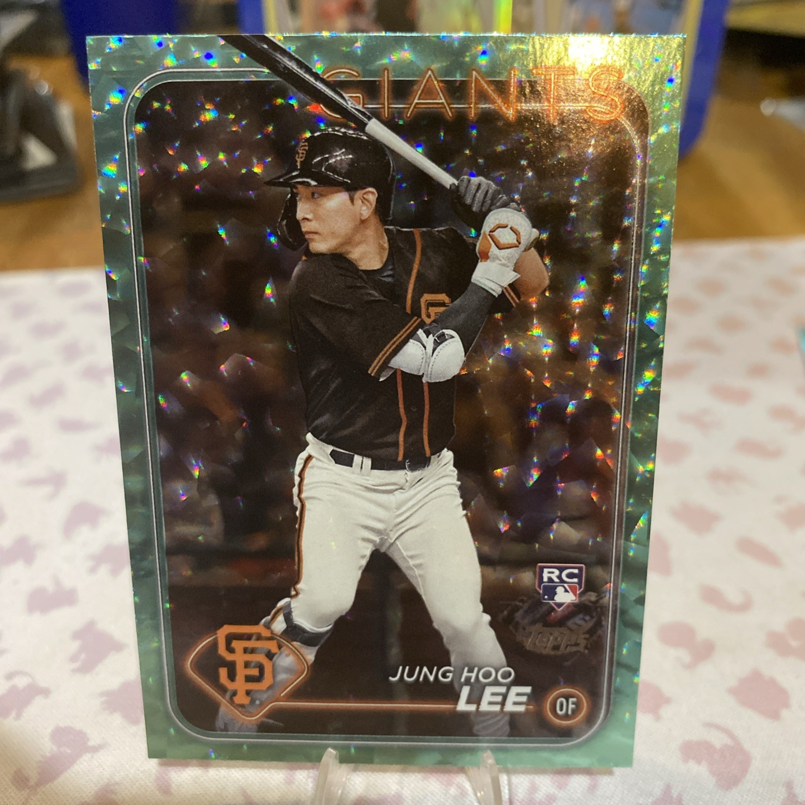 2024 Topps Series 2 - Jung-Hoo Lee #691 Aqua Foil /399 (RC) Sweet Card