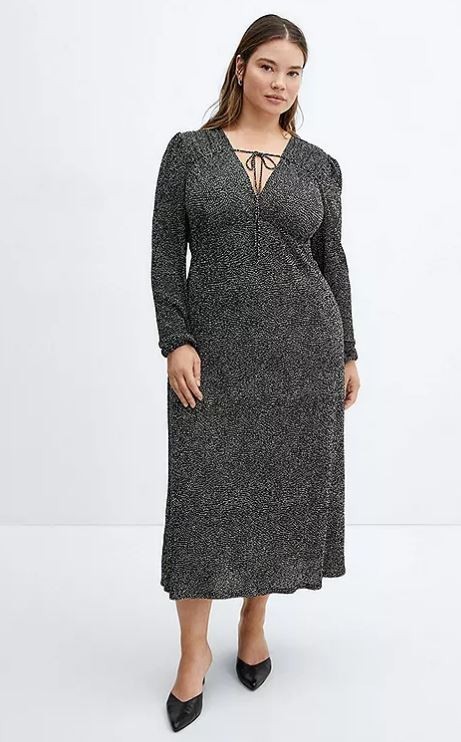 MANGO Pomelo Kleid in Schwarz (fmn23-3)