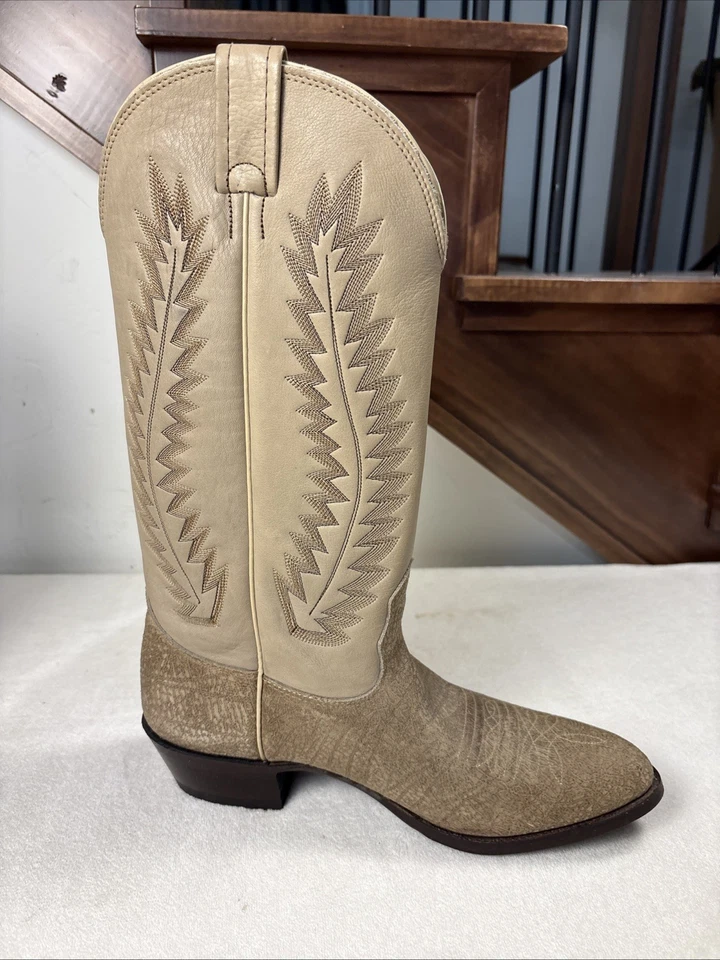 Nocona Genuine Hippo Leather Hide Boots Women Round Toe Western Size 8.5 D EUC - Image 3 of 4