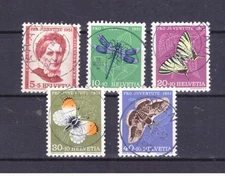 Swiss Swiss 1951 Pro Juventute Serie 5 Values STAMPS UNI512-16 FXD4