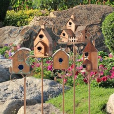 Rust-Proof Metal Bird House For Garden Decor
