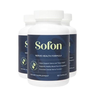 3-Pack Sofon Capsules   All Natural Super Nerve Health Support - 180 Caps