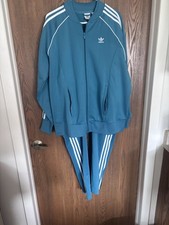 Adidas Originals Superstar Tracksuit Legacy Turquoise White Size 1X 20/22