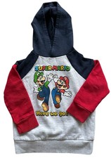 Super Mario  Luigi "Here We Go" Hoodie - Boys Size 4 - Jumping Beans