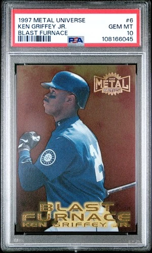 1997 Metal Universe Blast Furnace #6 Ken Griffey Jr. Blast Furnace PSA 10 HOF
