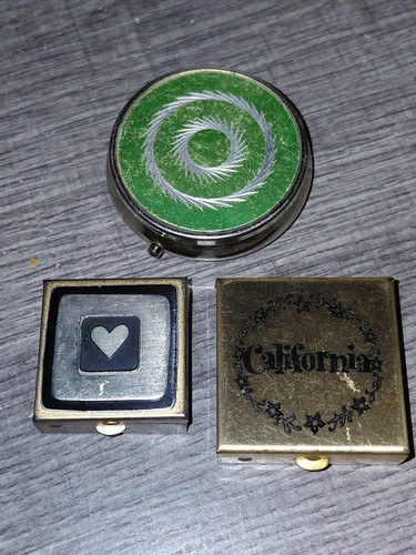 VINTAGE LOT OF 3 PILL BOXES