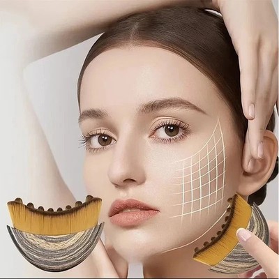 Lymphatic Contour Face Brush Facial Massager   Jawline Sculpting & Drainage Tool