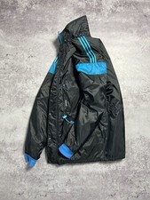 80s Retro Vintage Adidas Ventex Winter Jacket Black Blue Made in France Size XL