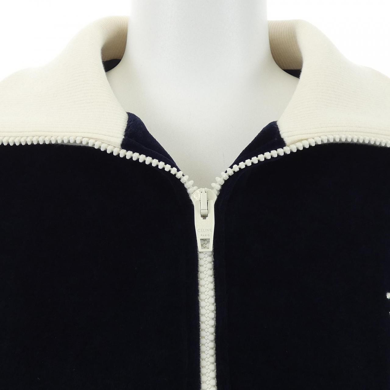 Authentic CELINE Track suit jacket 2Y16E748Q Blou… - image 5