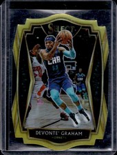 2020-21 Panini Select Devonte Graham Gold Prizm Premier Level #/10 Hornets