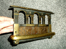 UNIQUE ANTIQUE 19TH C LARGE SOLID BRASS ARCHITECTURAL VILLA FRONT DOOR LETTERBOX