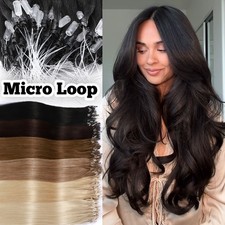 Micro Ring Loop Real Remy Human Hair Micro Beads Extensions 1g/s or 0.5g/s 50g