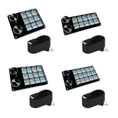 Wire 9/10/12/15Key Macro Keypad with Easy Programming for Gamers Creators