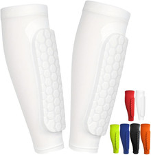 Soccer Shin Guards Shin Pads for Kids Youth Adult, Calf Compression Sleeve with