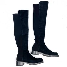 Stuart Weitzman 5050 Bold Boots **READ Black Suede Stretch Over the Knee Sz 6.5