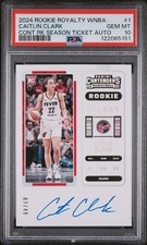 2024-25 Panini Rookie Royalty WNBA Contenders Ticket Auto Caitlin Clark PSA 10