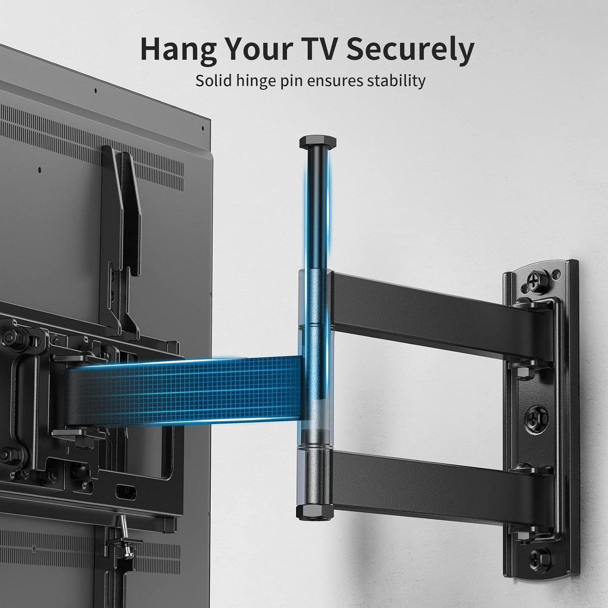 Pipishell PIMF9 Full Motion TV Wall Mount For 26"-60" TVs – Single Stud, Black