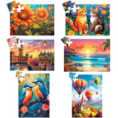 6 Packs Large Piece Jigsaw Puzzles for Elderly Puzzle 11.81 x 8.46 inches 