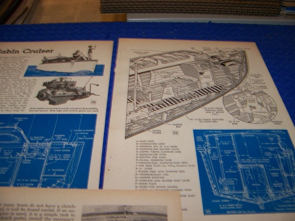 BUILD: SEA CRAFT 25' CABIN CRUISER (PART III) ...PLANS/DETAILS/PHOTOS (330QQ) - Image 4 of 4