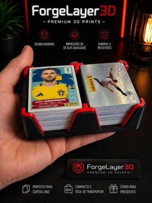 3D Printed World Cup Sticker Storage Box   Soccer Trading Card Organizer