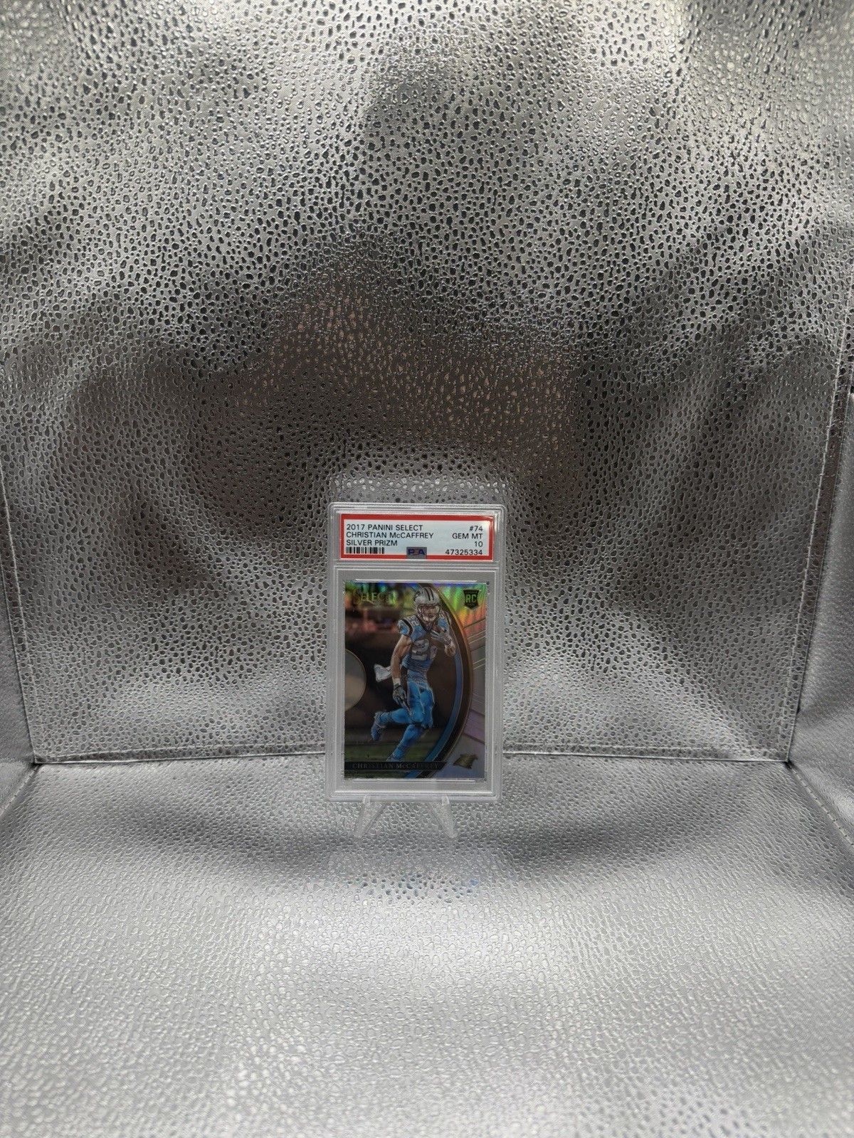 2017 Panini Select Concourse Christian McCaffrey #74 Silver Prizm RC PSA 10