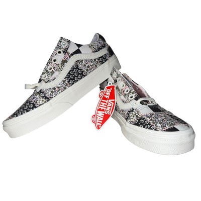 Vans Old Skool Patchwork Floral Black Pink Multi W 6.5 / M 5 Sneakers NIB
