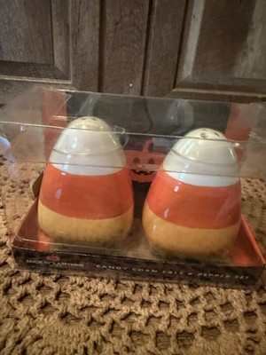 Jack O Latern lane candy corn, salt, and pepper shaker