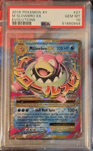 PSA 10 Gem Mint M Slowbro EX 2016 Ultra Rare Evolutions UR 27/108