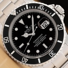 2013 CARD ROLEX SUBMARINER DATE 16610T NO HOLES STAINLESS STEEL 40MM BLACK WATCH
