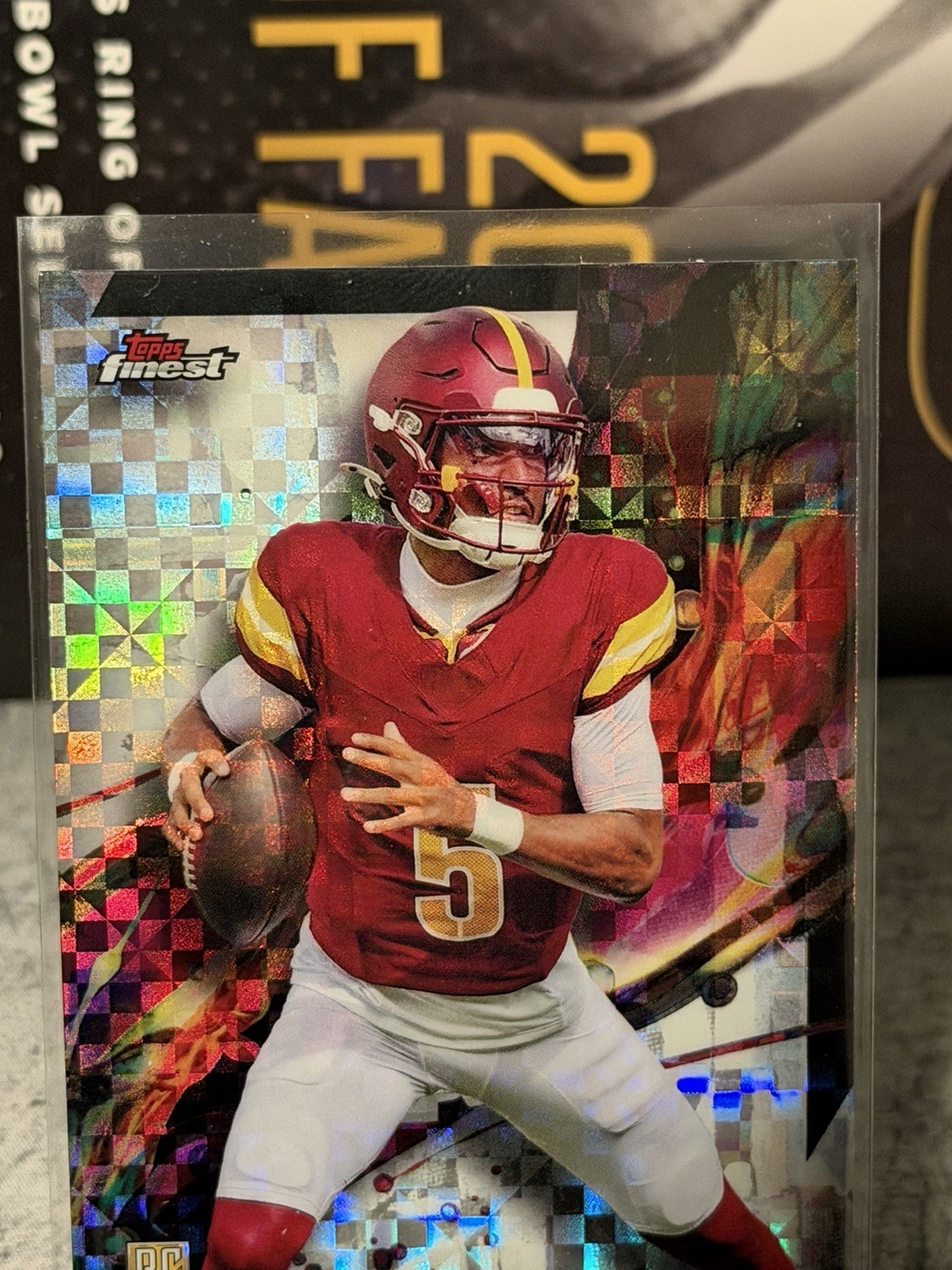 2024 Topps Finest Jayden Daniels Rookie Checkerboard Refractor Commanders #67