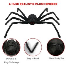 35"Spider Halloween Decor Haunted House Prop Indoor Outdoor Giant Scary Party