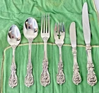 Vintage Reed & Barton Francis Sterling Silver Flatware 6pc Setting w/Cloth Pouch