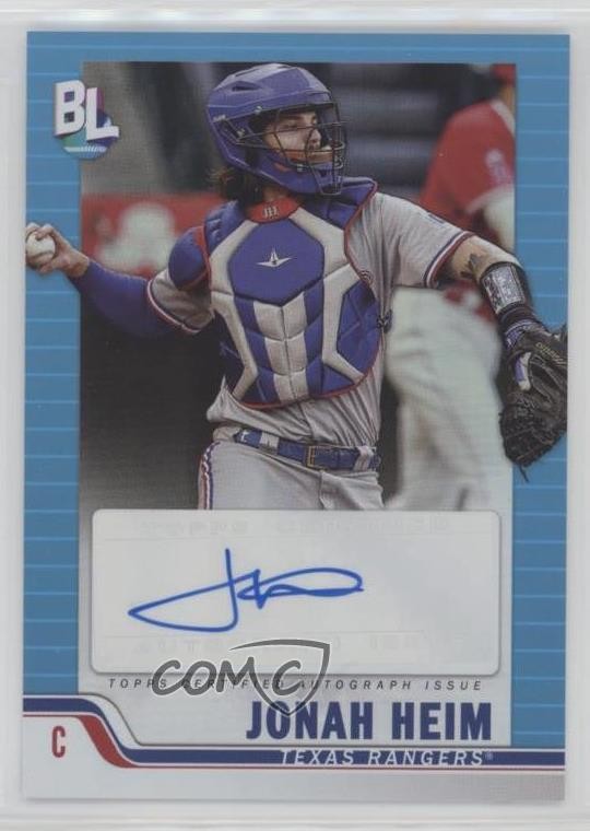2023 Topps Big League Big League Blue Foil Jonah Heim #BLA-JHE Auto 1i1m
