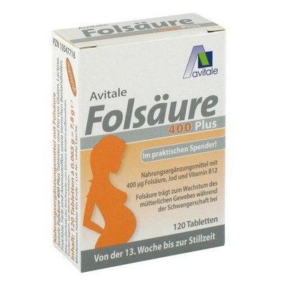 FOLSÄURE 400 Plus B12+Jod Tabletten 120 St. PZN 10547716