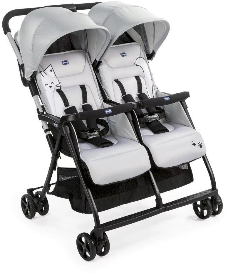 Chicco – Passeggino Gemellare Ohlala Twin Silver Cat