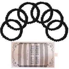 22 Momme 6PCS 100% Mulberry Silk Hair Ties Small Silk Scrunchies for Women Girls