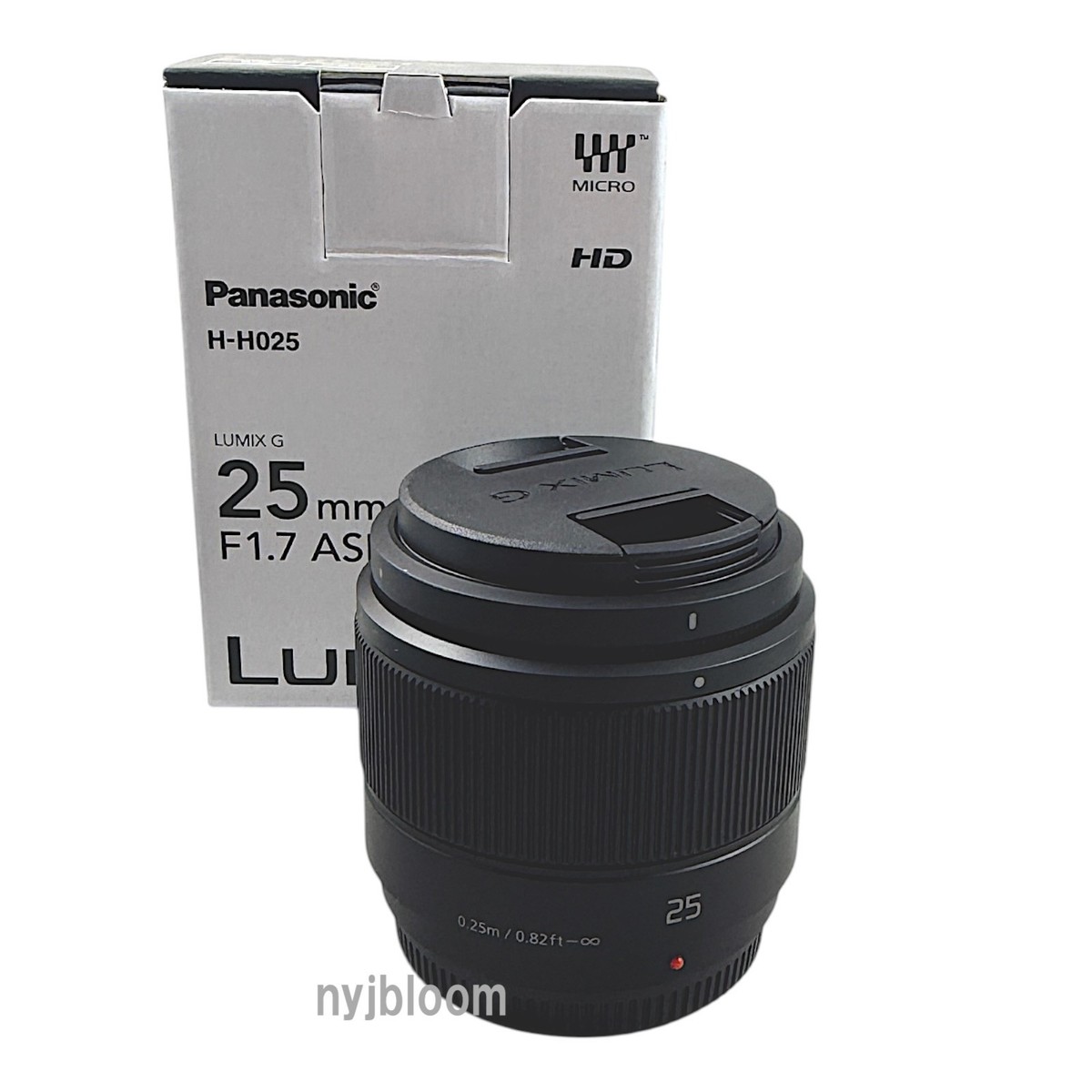 【ほぼ新品】Panasonic LUMIX G 25mm F1.7 H-H025 New Panasonic Lumix G 25mm F1.7 ASPH. Lens - BLACK [H-H025] Micro