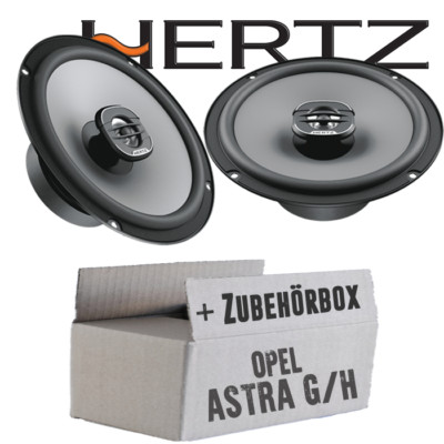 Hertz Lautsprecher für Opel Astra GH 16cm Boxen Koax Auto Einbauset Front Türen