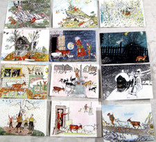 Alios CARIGIET - 13 x Postkarten Kunstkarten AK  "Zottel, Zick Zwerg" # 1