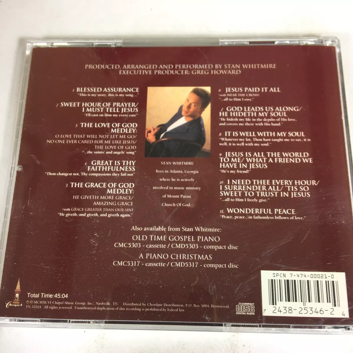 STAN WHITMIRE - Piano Hymns - AUDIO CD